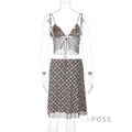 Alize Lace Trim Plaid Skirt Set [82GJ75UI]