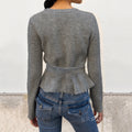 Allanah Ruffle Hem Knit Sweater [KSCGYUFW]
