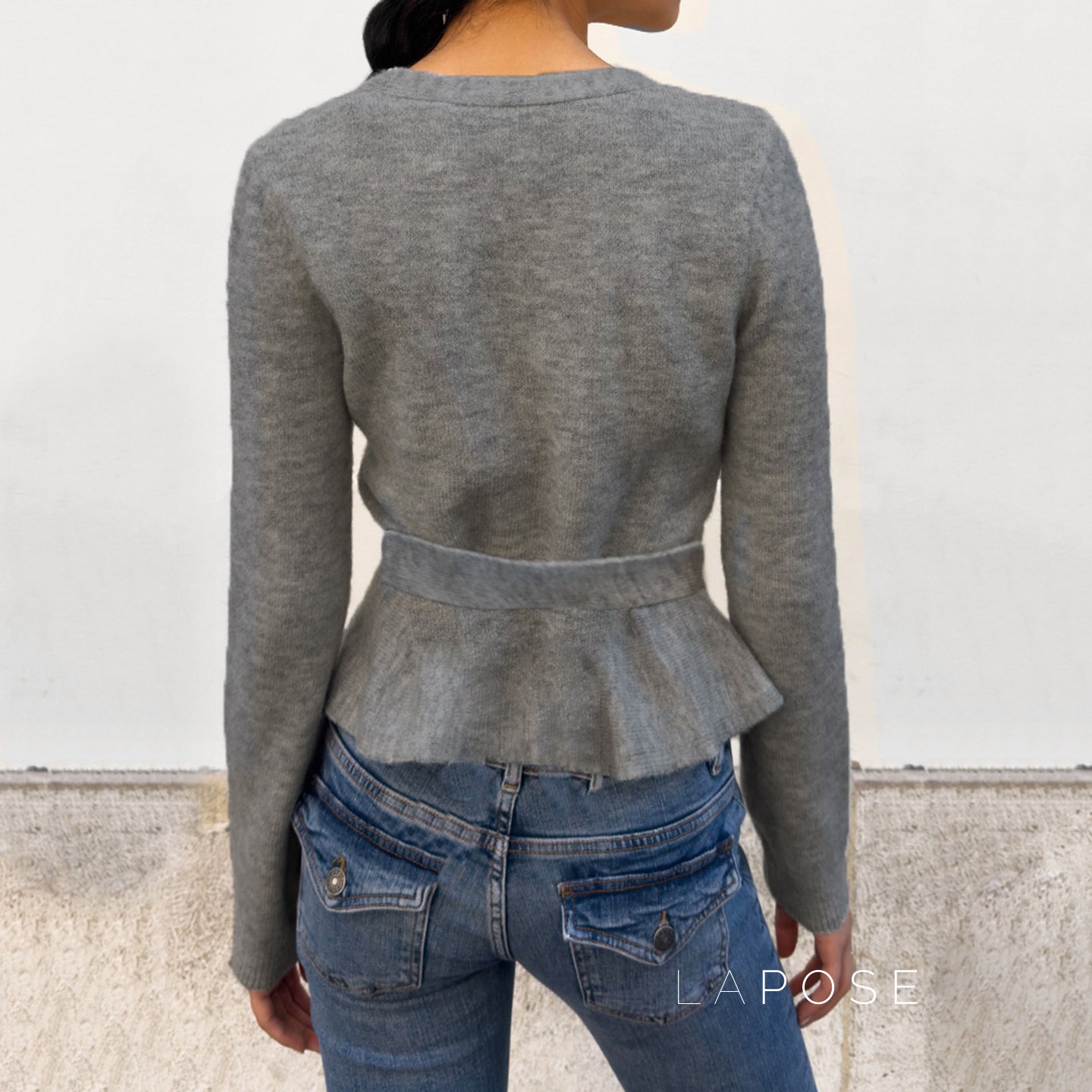 Allanah Ruffle Hem Knit Sweater [KSCGYUFW]