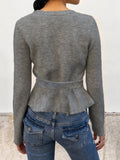 Allanah Ruffle Hem Knit Sweater [YIQD3TBM]