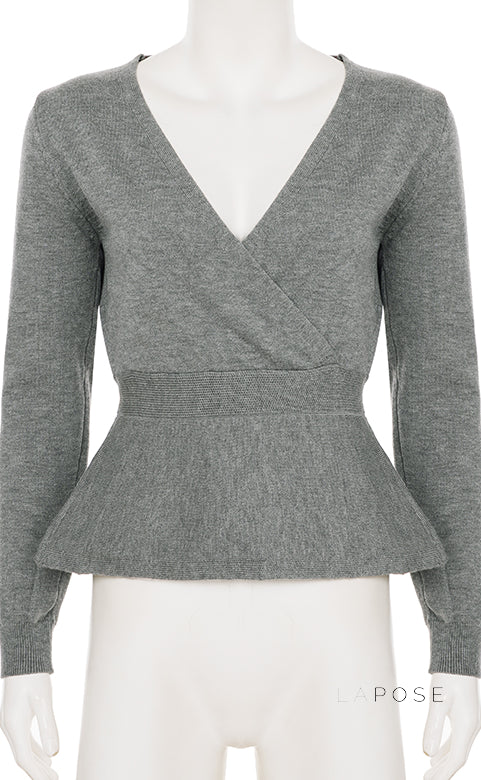 Allanah Ruffle Hem Knit Sweater [CGHQIVZ5]