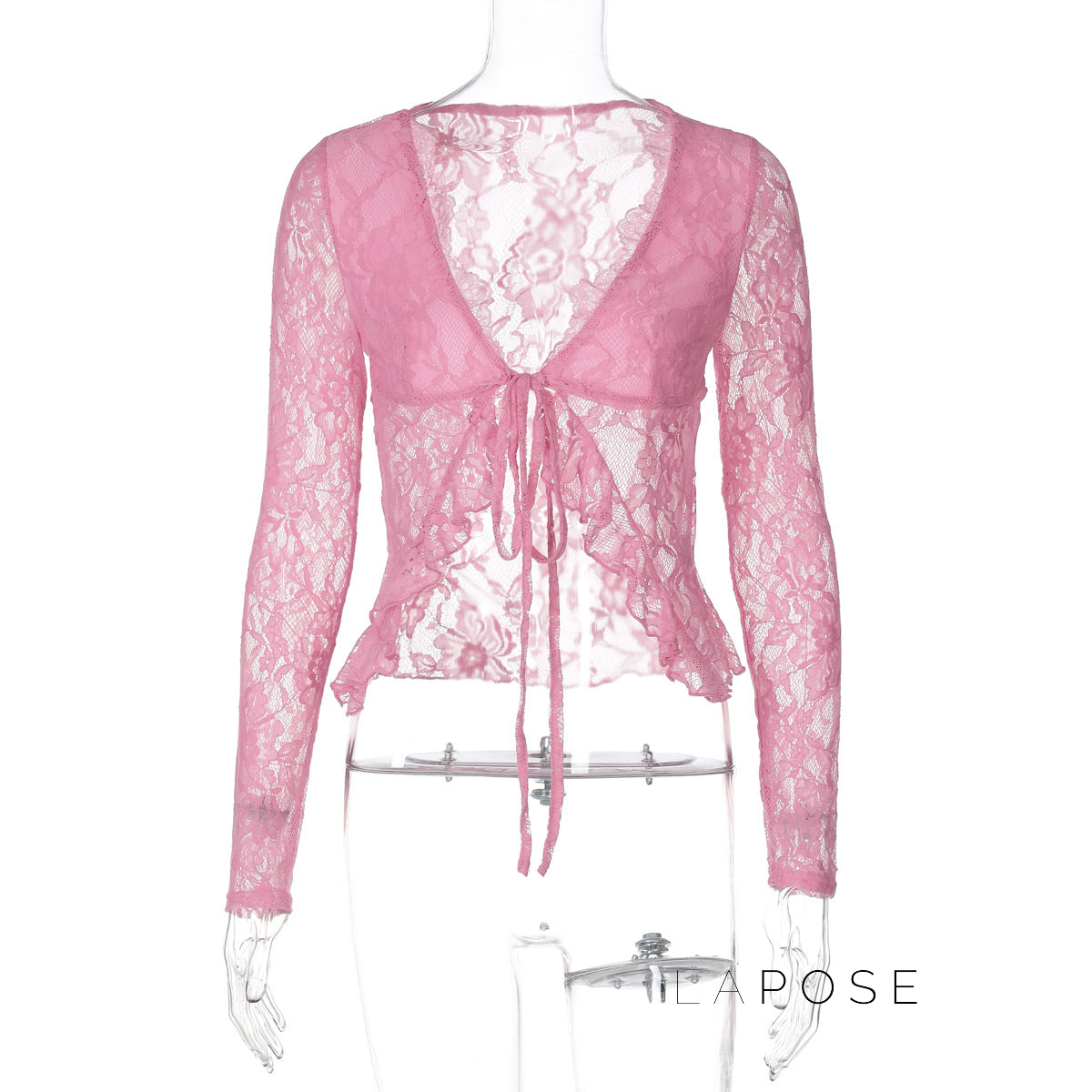 Alonna Floral Lace-Up Top [YOY38ENL]