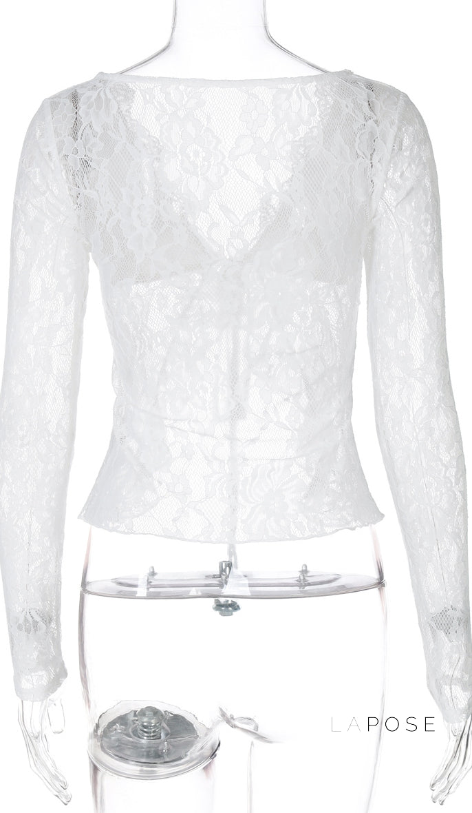 Alonna Floral Lace-Up Top [KFUBFKOK]