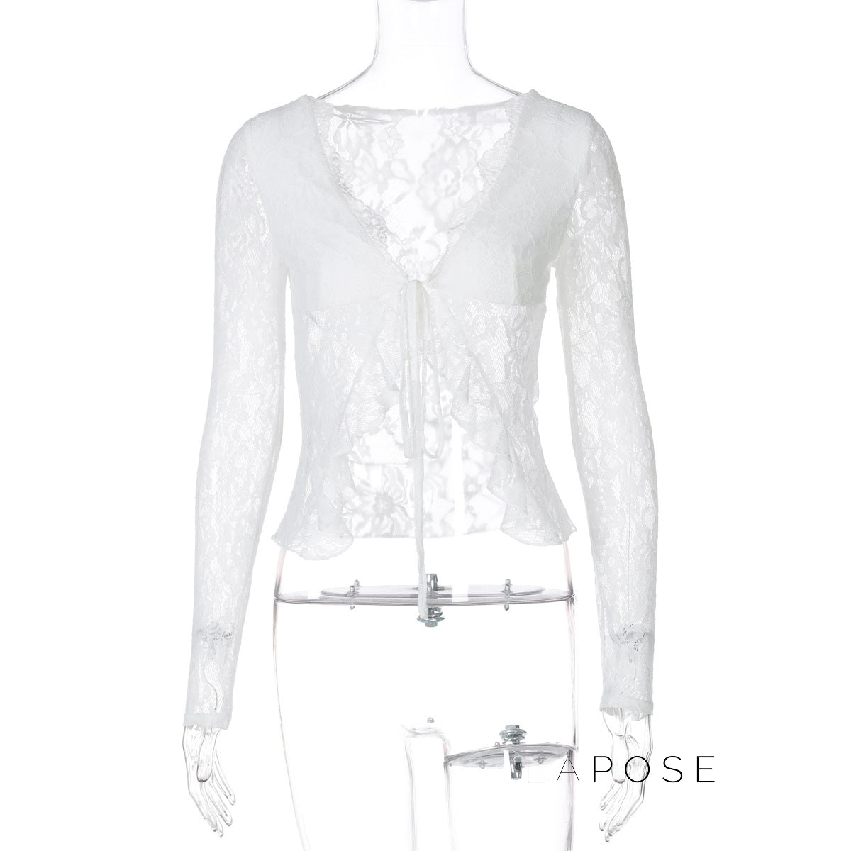 Alonna Floral Lace-Up Top [XIYWMQ8H]