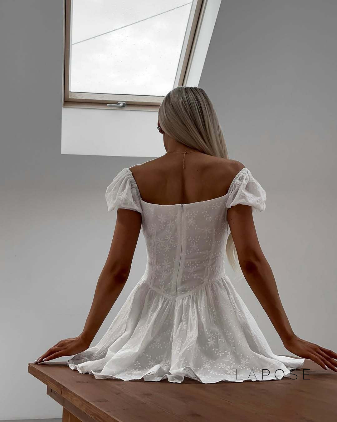 Alorah Off-Shoulder Puff Mini Dress [Y3KLDZKJ]