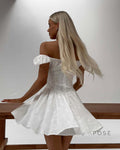Alorah Off-Shoulder Puff Mini Dress [CDNVO72M]