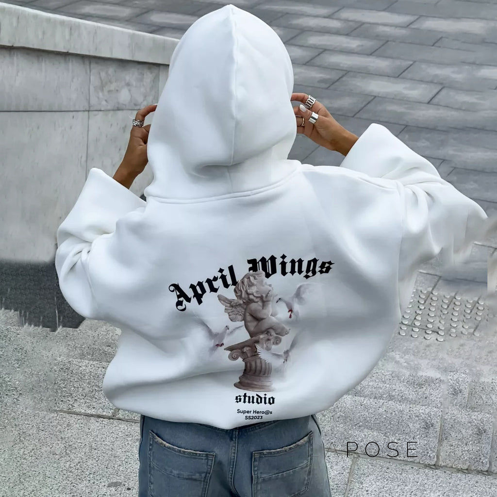 Alynna Printed Zipper Hoodie [S77BZ643]