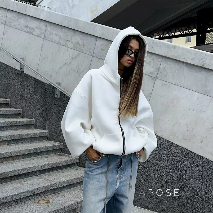 Alynna Printed Zipper Hoodie [Y1W7F1TE]