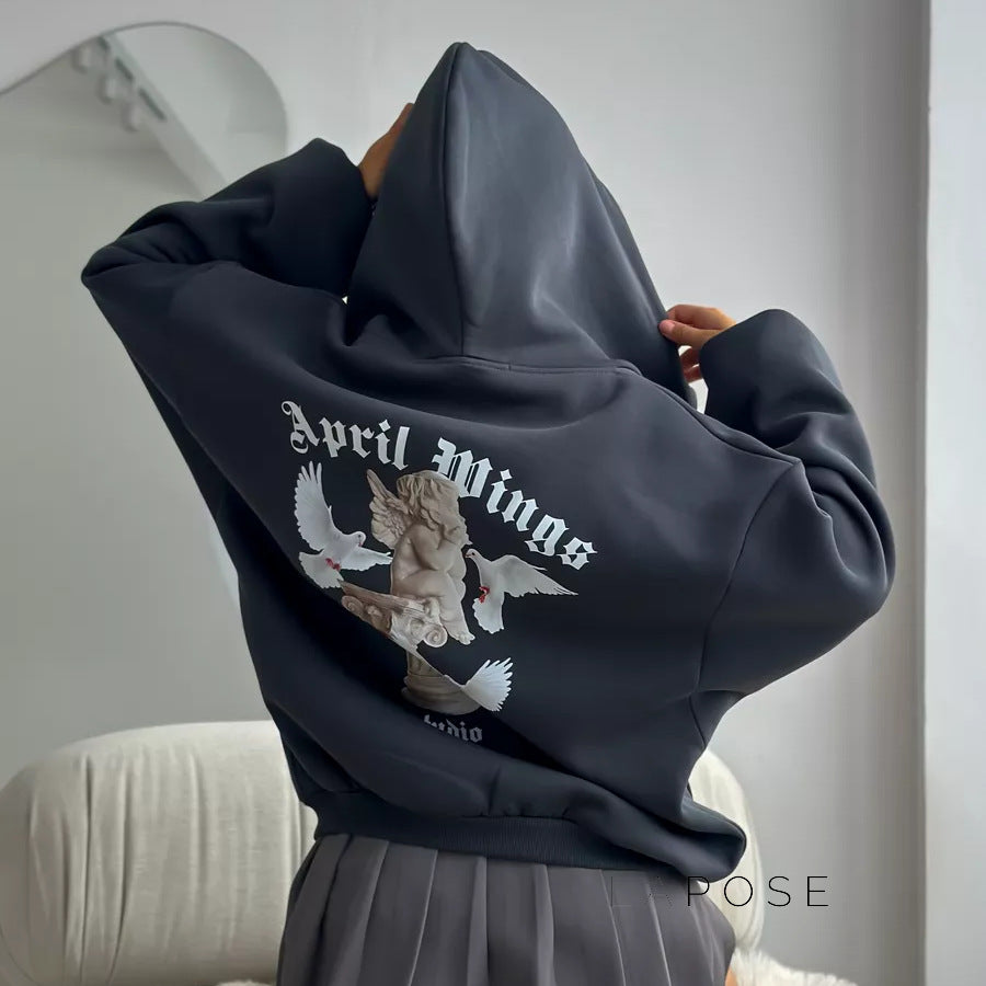 Alynna Printed Zipper Hoodie [TDZ2XBJ7]