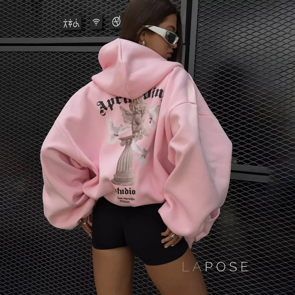 Alynna Printed Zipper Hoodie [FHIG3RLC]
