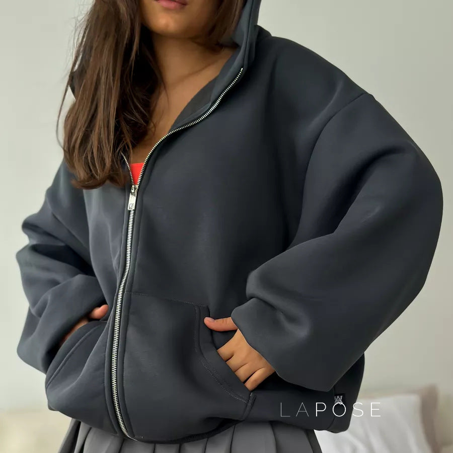 Alynna Printed Zipper Hoodie [S26K311D]
