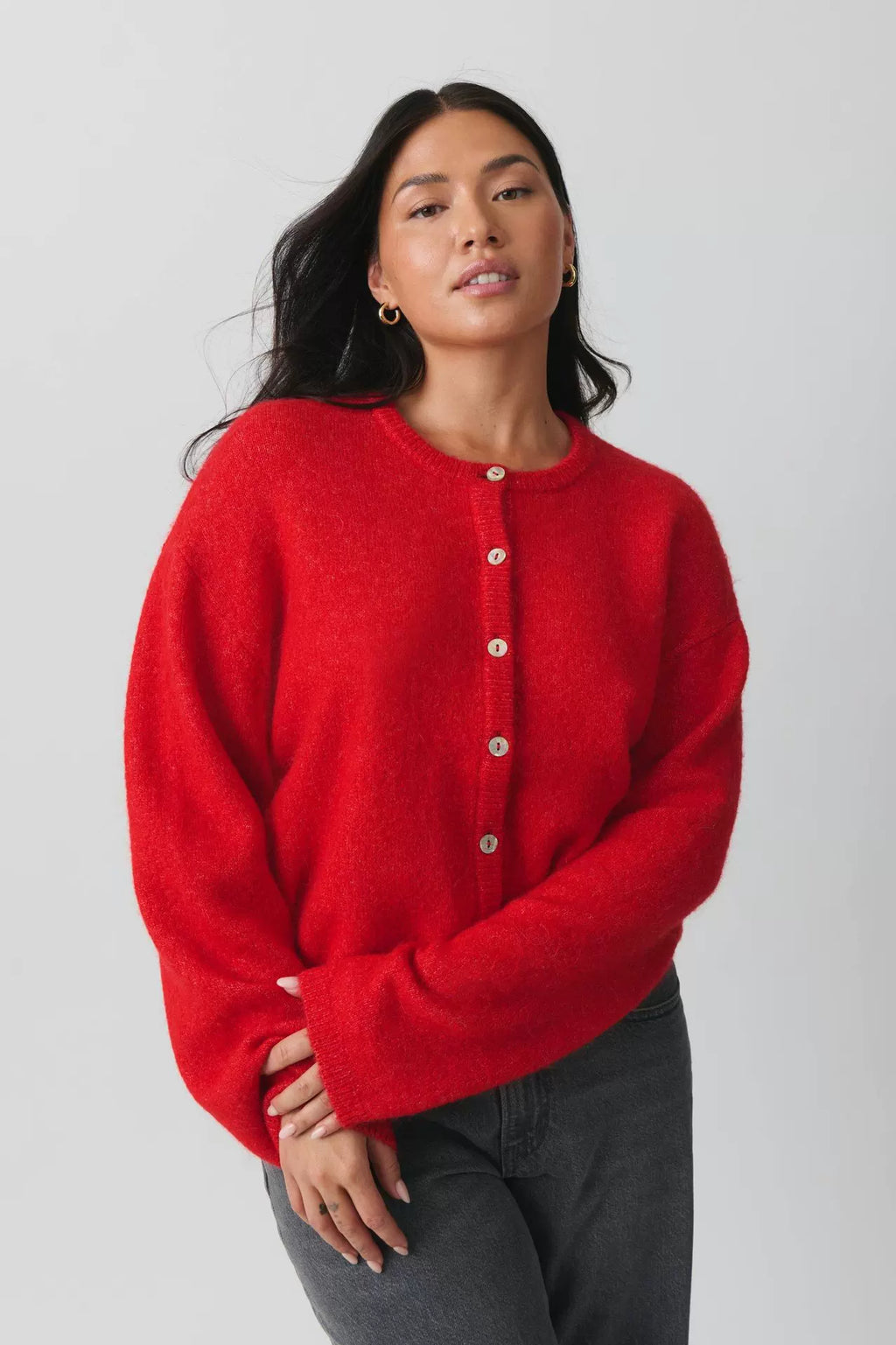 LaPose - Alynna Soft Knit Button Cardigan