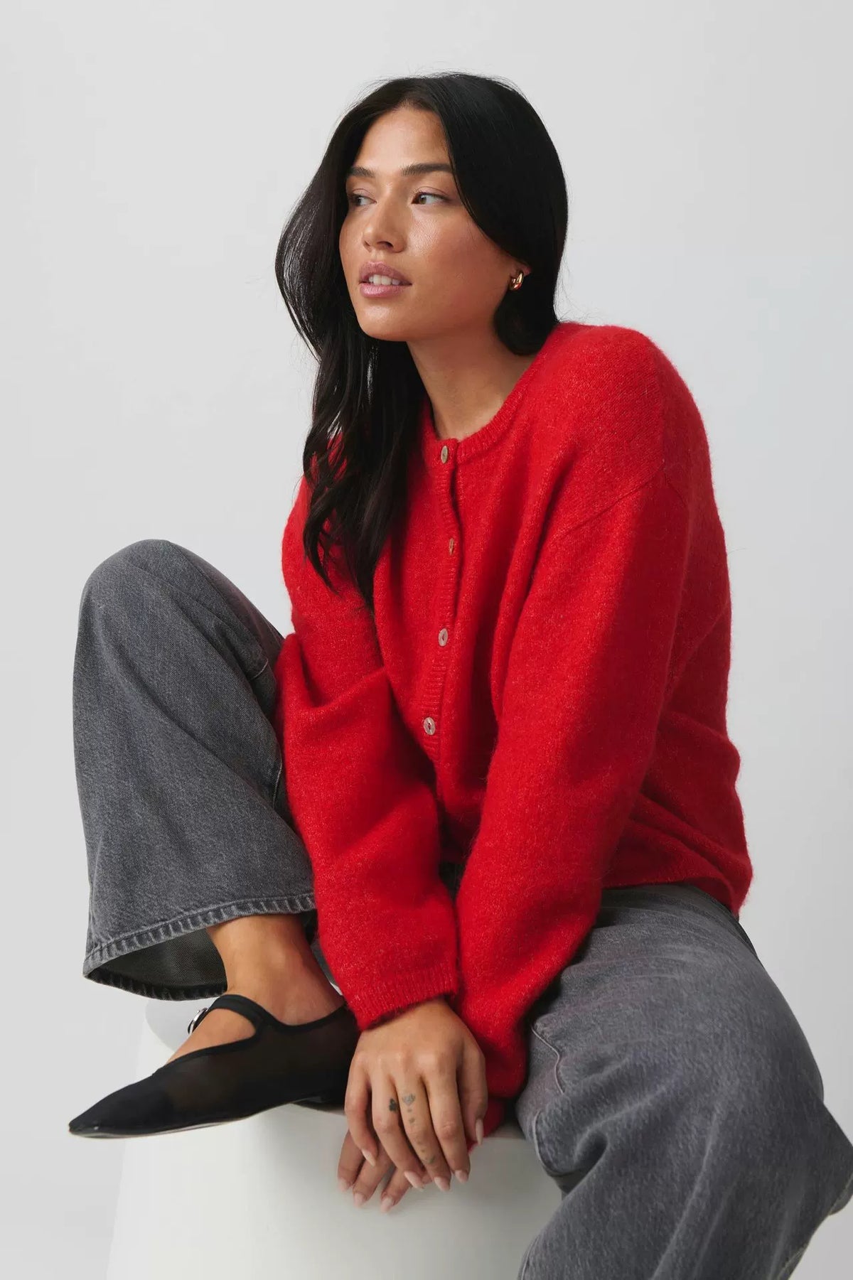 LaPose - Alynna Soft Knit Button Cardigan