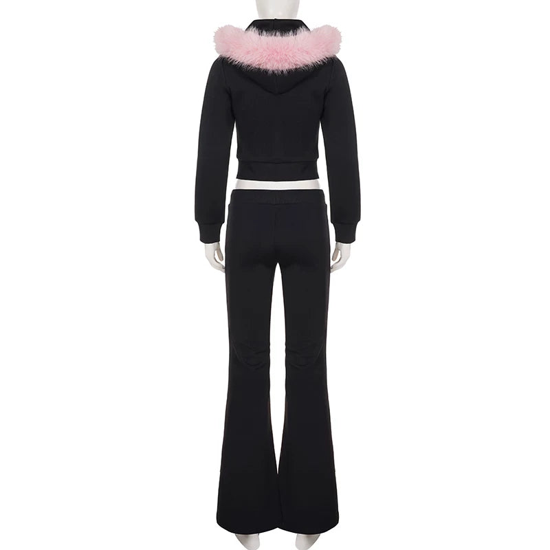 LaPose - Alysia Faux Fur Hooded Set
