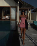 Alysia Strapless Knit Mini Dress [Q47DOP7E]