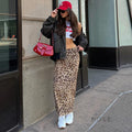 Alyssa Leopard Mesh Midi Skirt [M4VSFPYB]