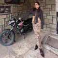 Alyssa Leopard Mesh Midi Skirt [BMA6PZCV]