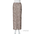 Alyssa Leopard Mesh Midi Skirt [IJBAUB5V]