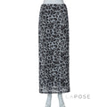 Alyssa Leopard Mesh Midi Skirt [YLCC9IVR]