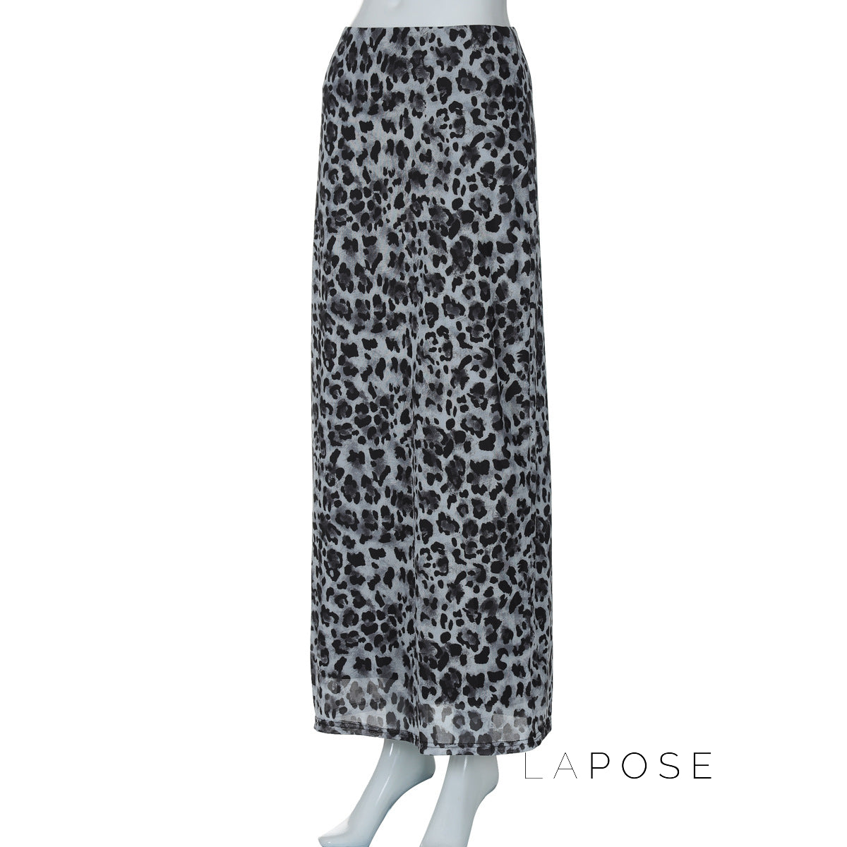Alyssa Leopard Mesh Midi Skirt [VTI6MQLH]