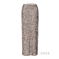 Alyssa Leopard Mesh Midi Skirt [7FL0ZC2L]