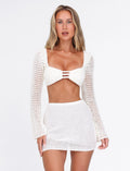 LaPose Alyssia Crochet Mini Skirt
