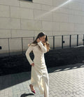 Amarii Ivory Knit Maxi Dress [M672LZTT]