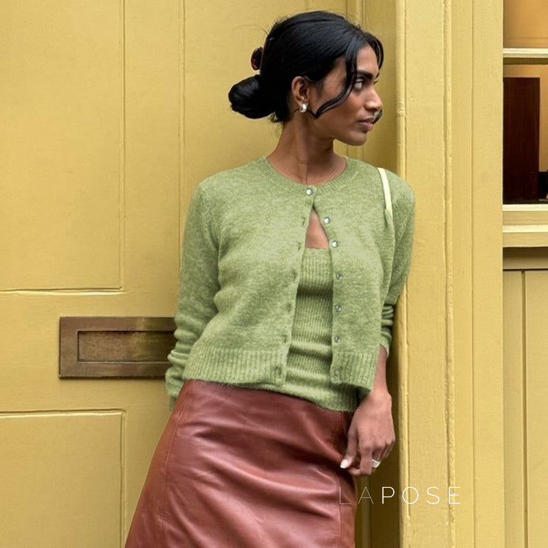 Amariya Ribbed Knit Skirt Set [1ZV8AIKU]