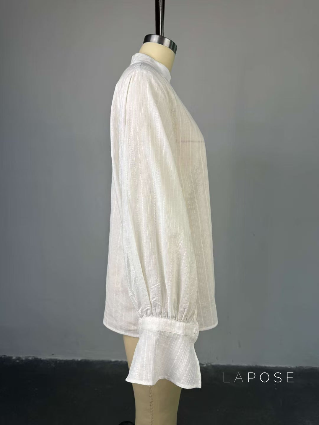 Amaryah Lantern Sleeve Button-Up Top [PD3YTTYB]