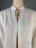 Amaryah Lantern Sleeve Button-Up Top [WBDFAIWC]