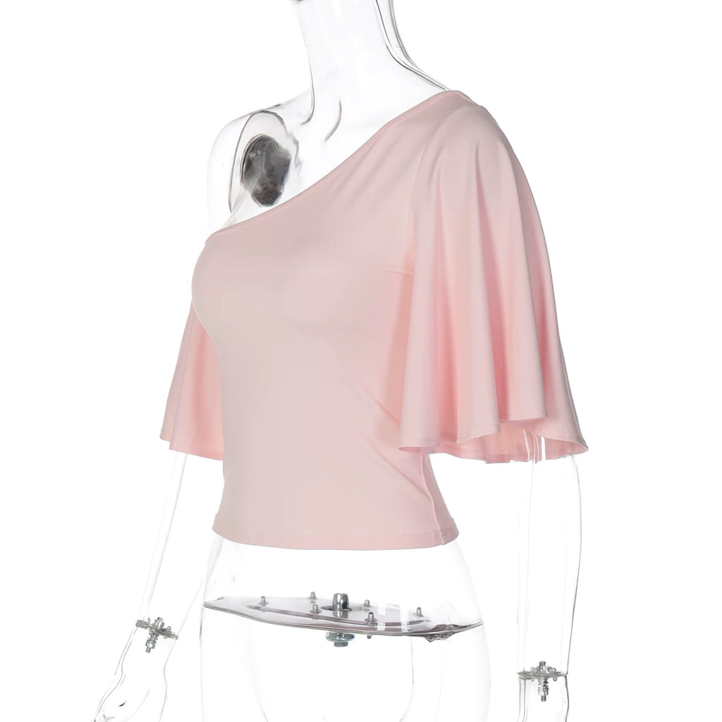 LaPose - Amberley One Shoulder Flare Sleeve Top