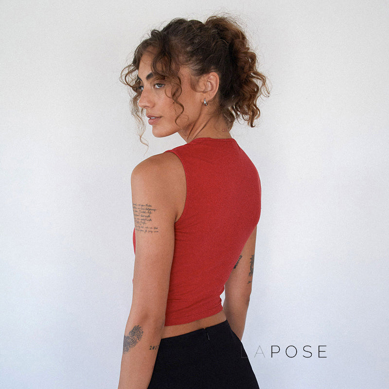 Ambria Square Neck Crop Top [OY3PFT6B]