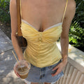 Ameena Pleated Satin Crop Top [KTLCTETN]