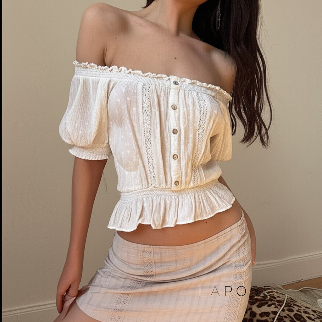 Ameliana Off Shoulder Crop Top