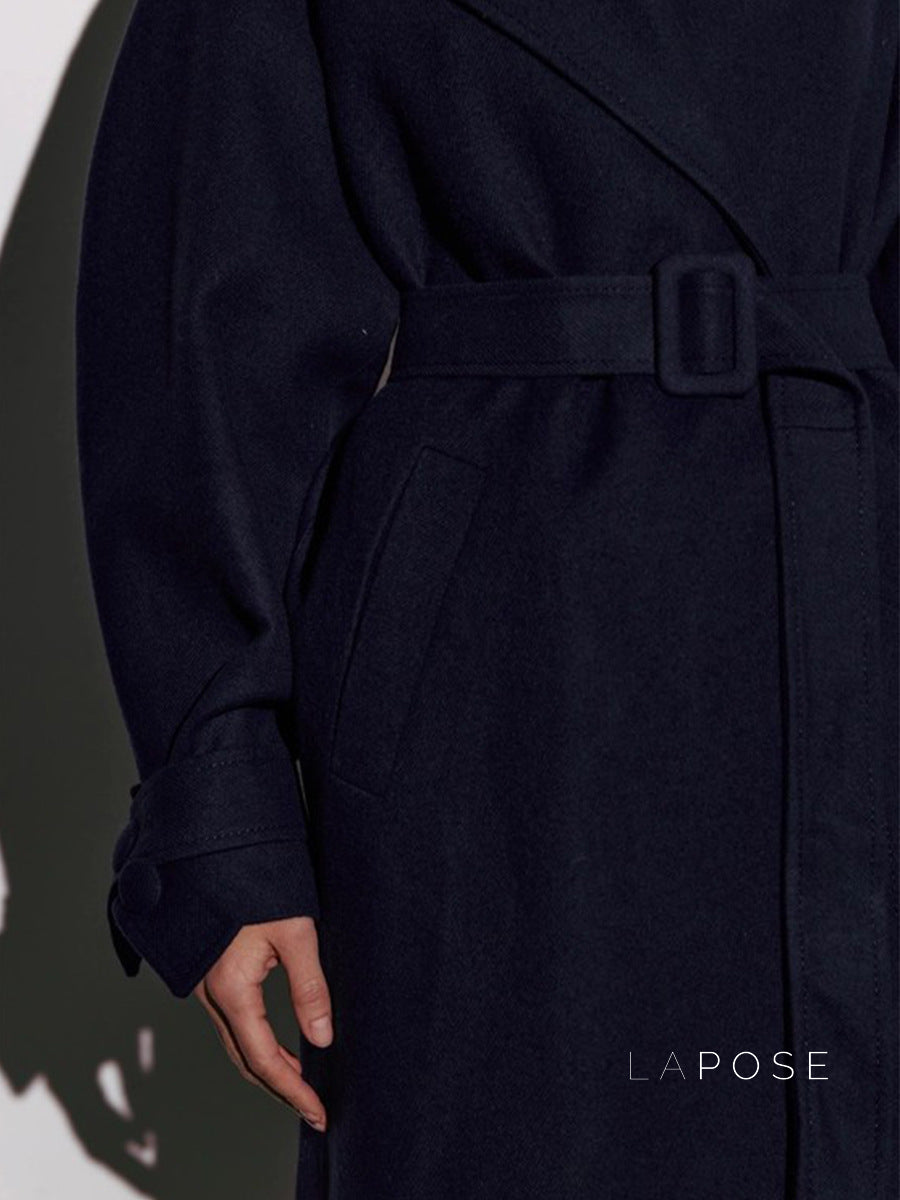Amen Batwing Belted Wool Coat [LIJKURXP]