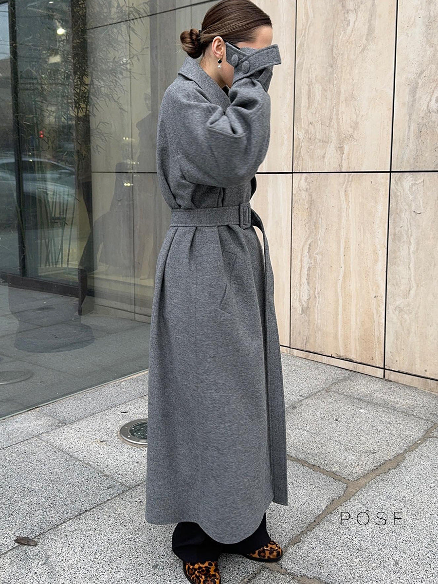 Amen Batwing Belted Wool Coat [NKY12W5G]