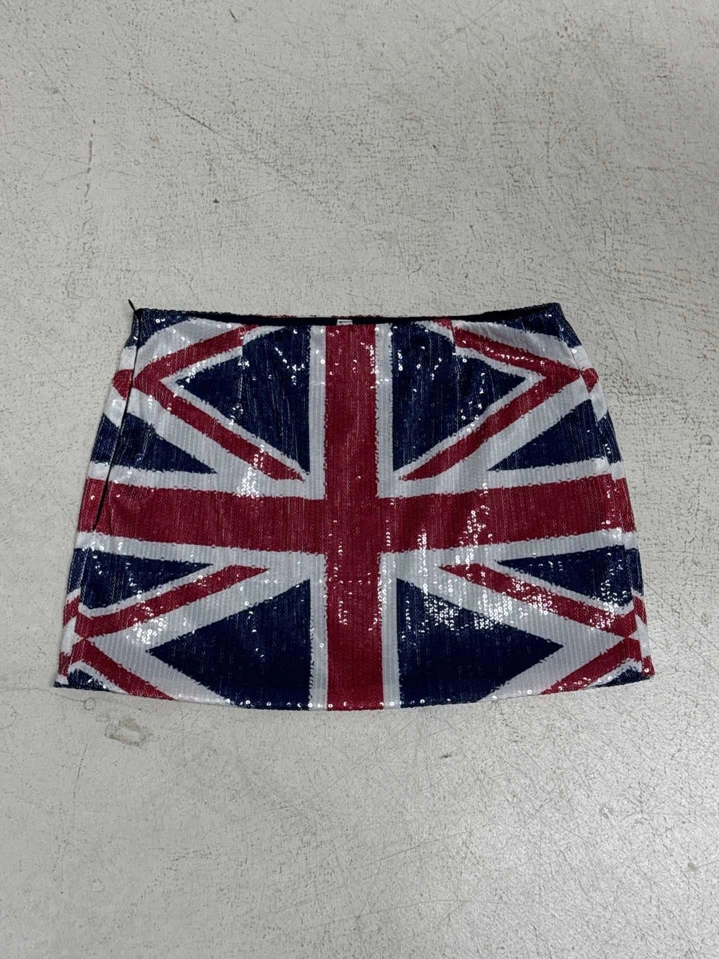 American Flag Sequin Mini Skirt [VGPE6OP0]
