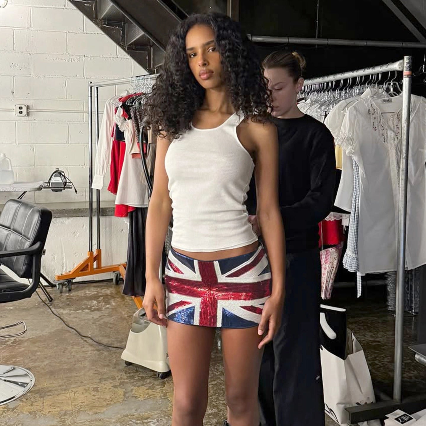American Flag Sequin Mini Skirt [MUR6F5PU]