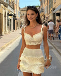 Amia Tassel Cut-Out Swim Set [JQ7MRSOO]