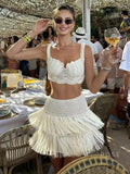 Amia Tassel Cut-Out Swim Set [JEZW7QNR]