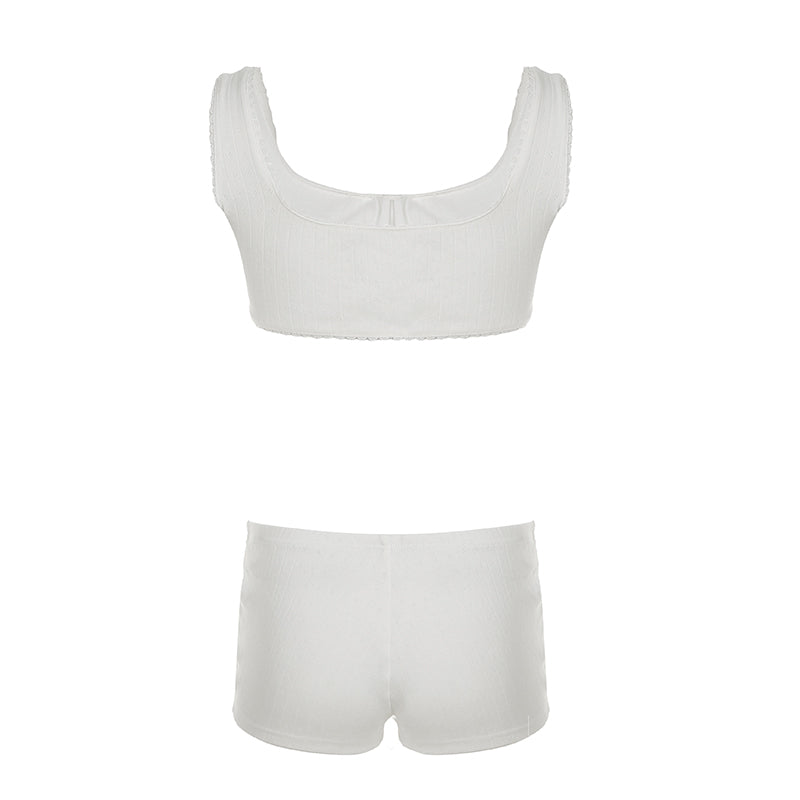 Amilya Ribbed Knit Short Set