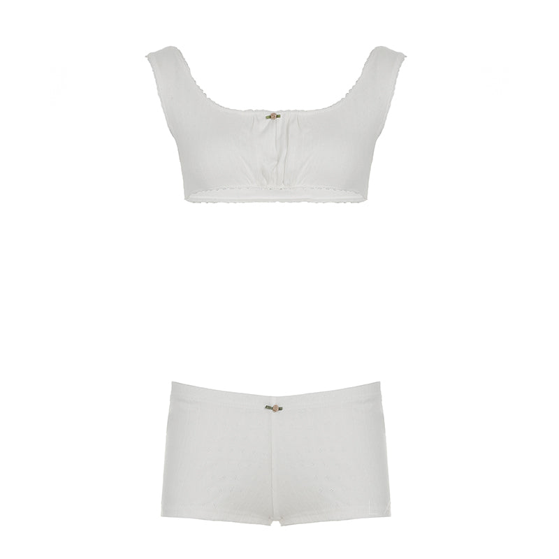 Amilya Ribbed Knit Short Set