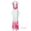 Amity Floral Halter Maxi Dress [660NOHJ4]