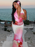Amity Floral Halter Maxi Dress [6NFDGLTX]