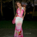 Amity Floral Halter Maxi Dress [5UGL5FYL]