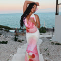 Amity Floral Halter Maxi Dress [GR7KHUNT]