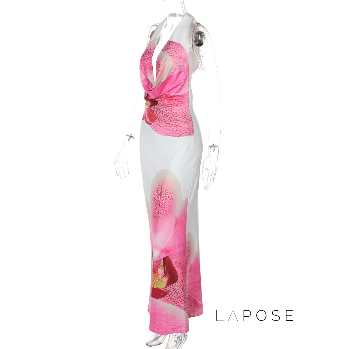 Amity Floral Halter Maxi Dress [LQUIHAFZ]