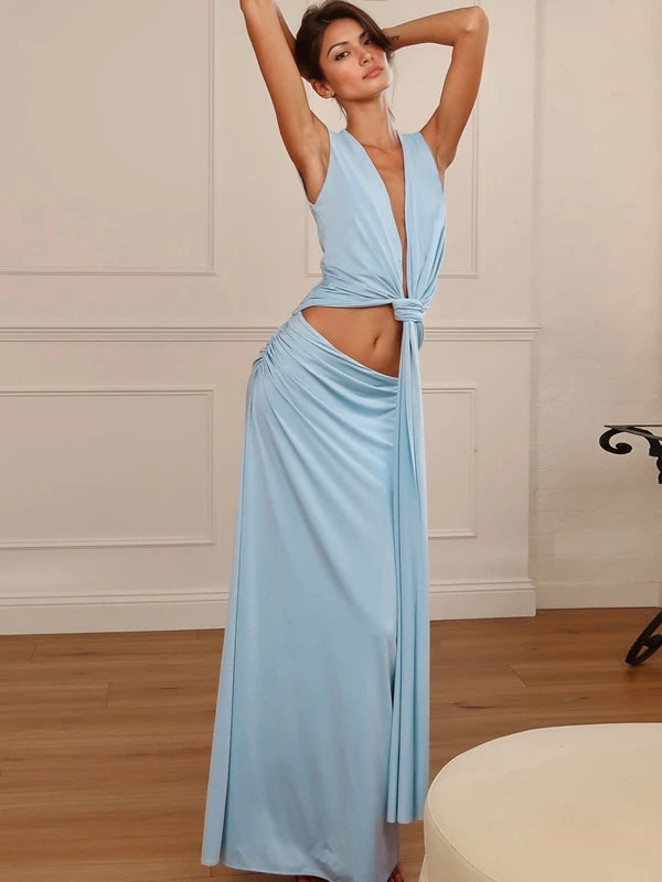 LaPose - Amiya Knot Cut-Out Maxi Dress