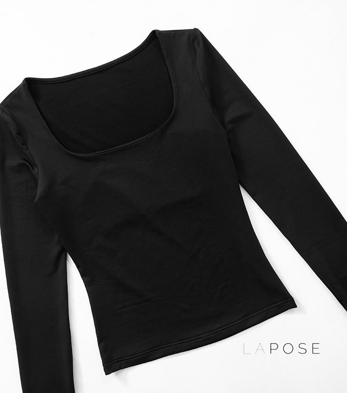 Amorah Square Neck Thumbhole Top [ZJ08V472]