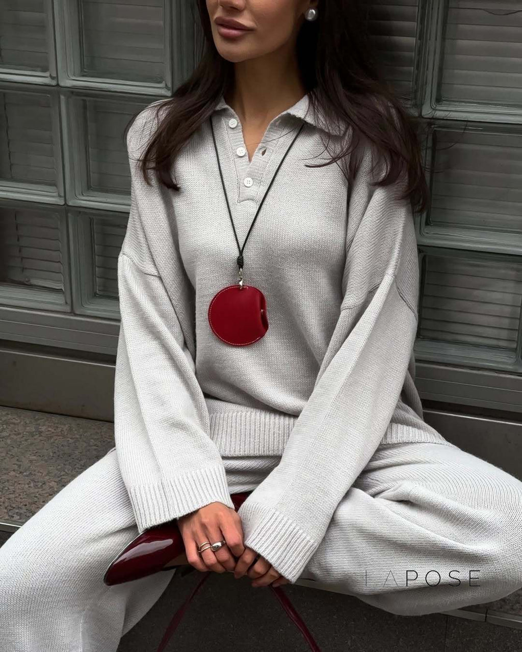 Amore Knit Polo Lounge Set [LUSECVS9]